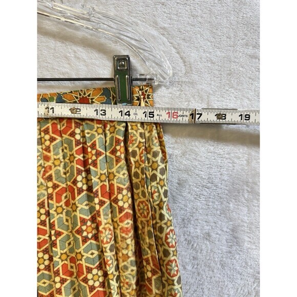Anthropologie Tanvi Kedia Boho Beaded Knee Length Pleated Zippered Skirt Sz. 10 - Picture 7 of 9